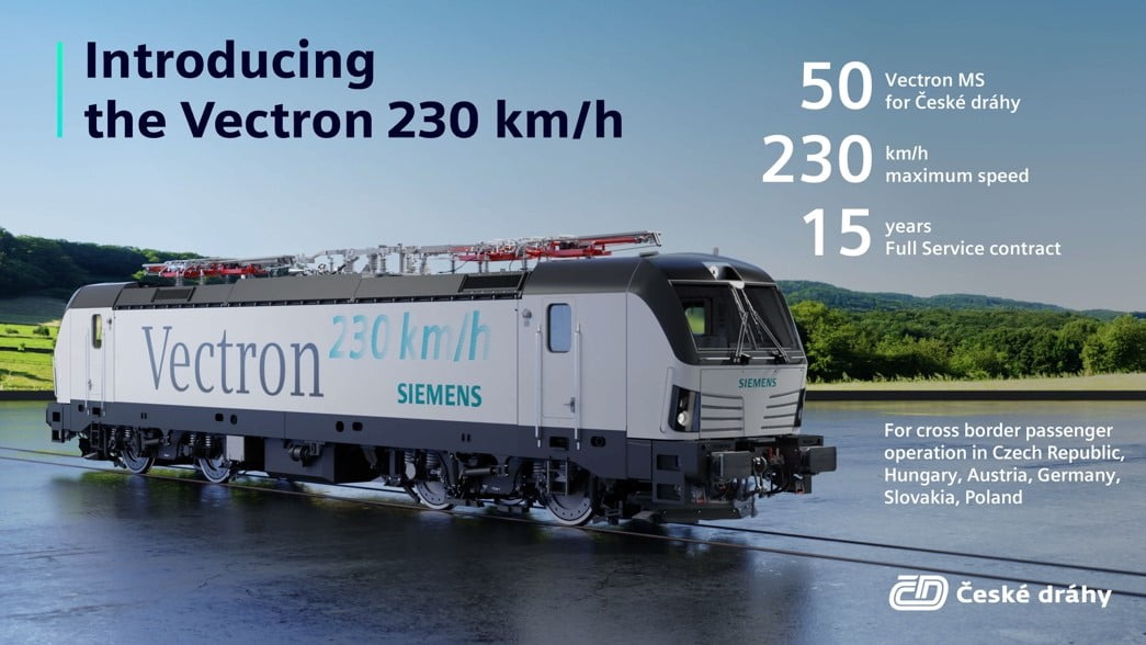 Koleje Czeskie kupują 50 lokomotyw Vectron od Siemensa