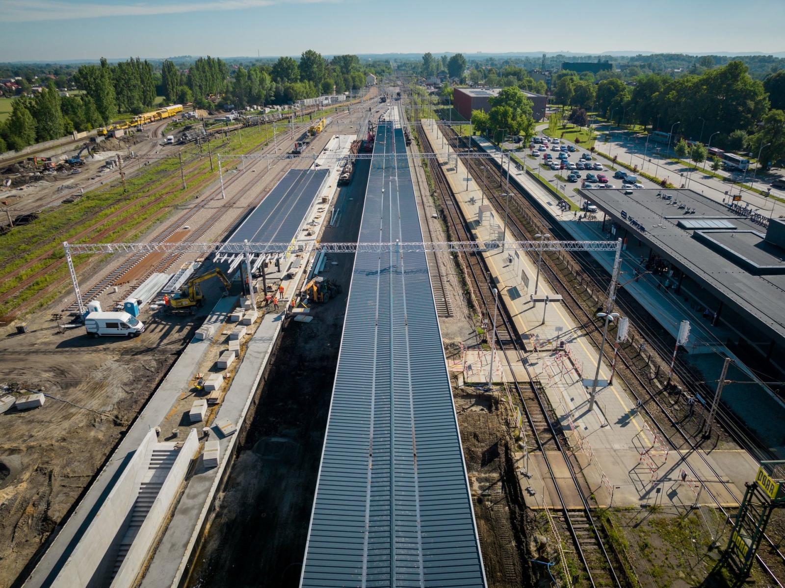 Trwa przebudowa stacji kolejowej w Oświęcimiu