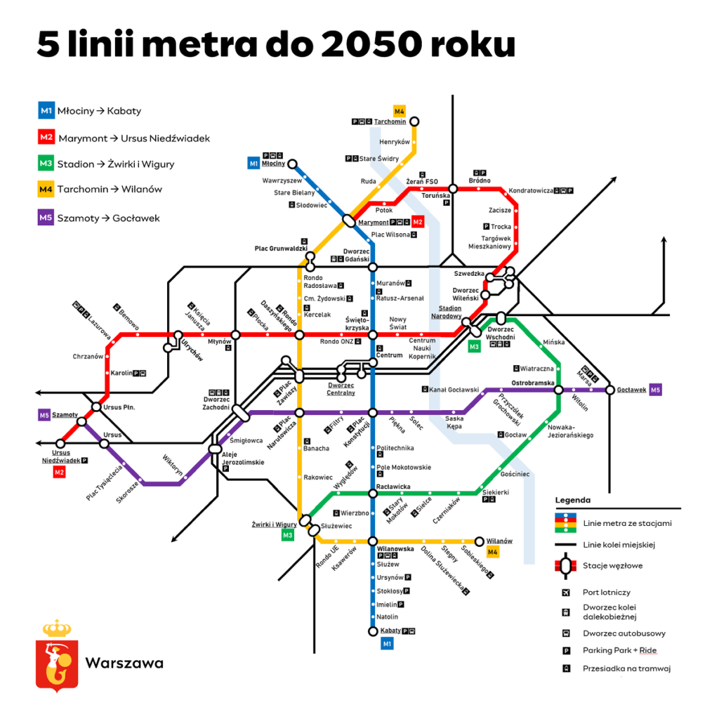 Ambitne plany Warszawy na rozbudowę metra