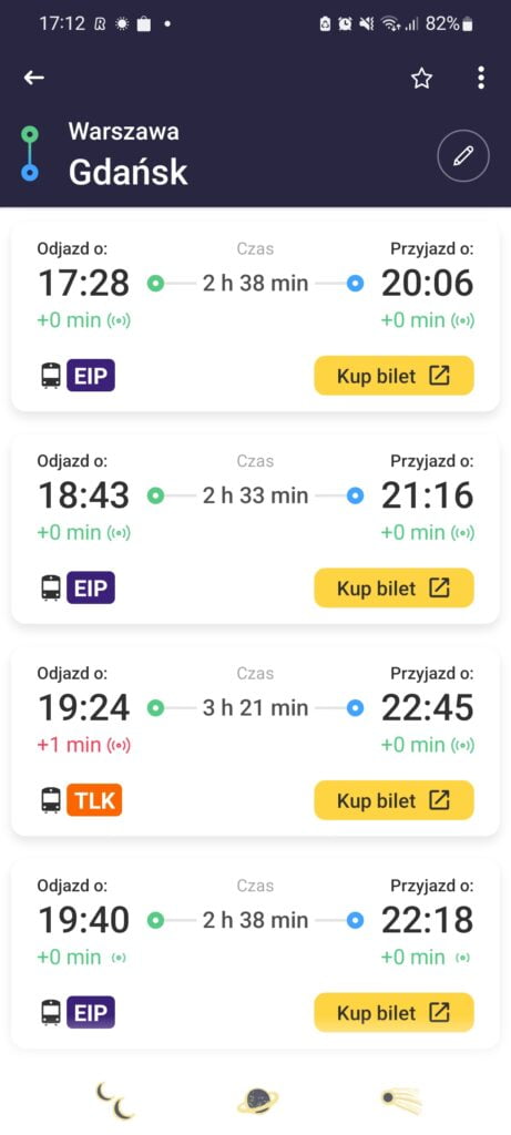 Prosty zakup biletów PKP Intercity przez aplikację Jakdojade
