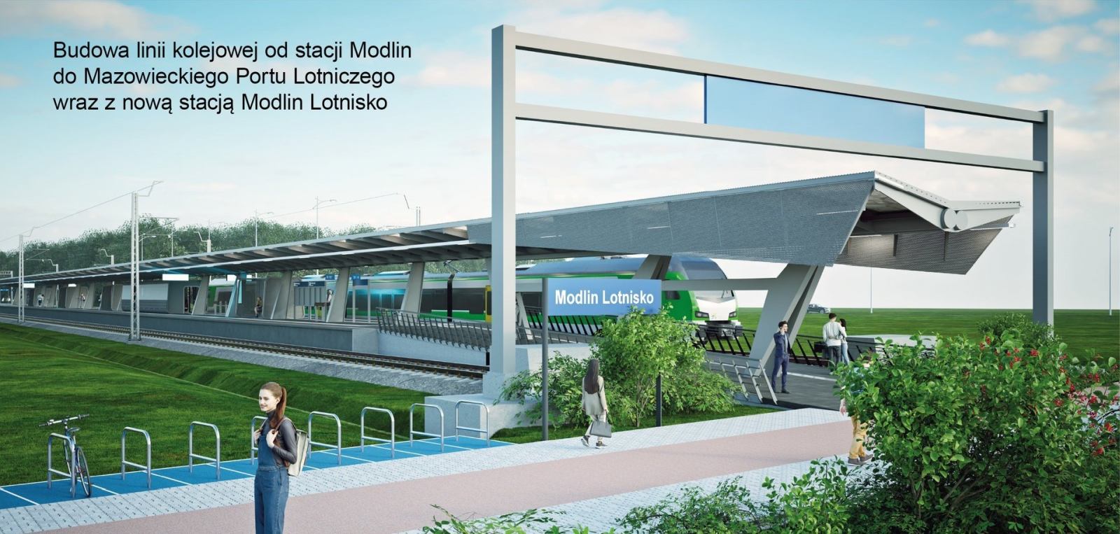 PLK szukają wykonawcy linii kolejowej do lotniska w Modlinie – przetarg ogłoszony